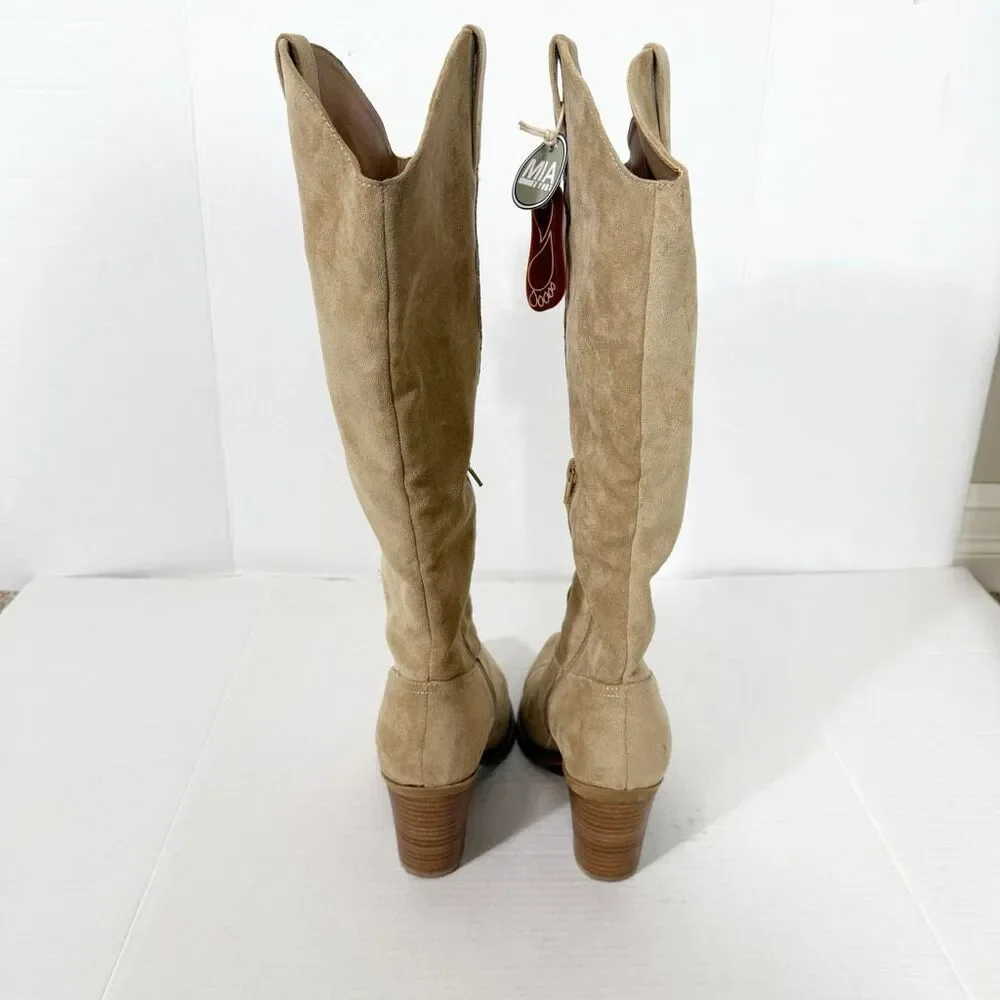 MIA‎ Messini Western Knee High Coastal Cowgirl Boho Chic Cowboy Boot Size 8.5